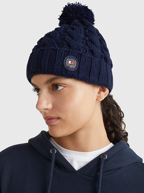 Tommy Hilfiger AW22 Pom Pom Beanie - Desert Sky