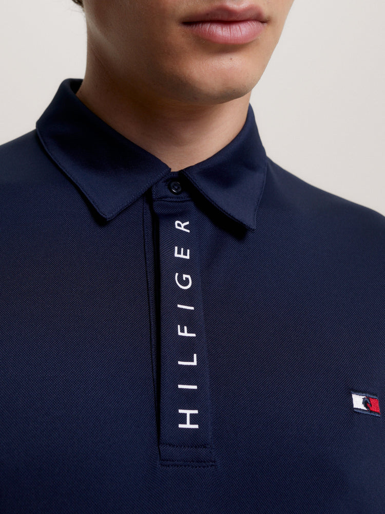 Tommy Hilfiger Equestrian Men's Harlem Short Sleeve Logo Polo Shirt DESERT SKY