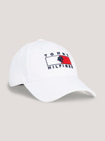 Tommy Hilfiger Equestrian Montreal Water Repellent Flag Logo Cap TH OPTIC WHITE