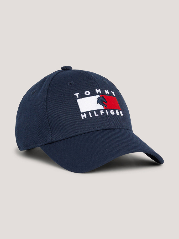 Tommy Hilfiger Equestrian Montreal Water Repellent Flag Logo Cap DESERT SKY