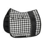 Eskadron Essence AW22 Glossy Big Square Glossy Saddle-pad Black-Creme (Houndstooth)