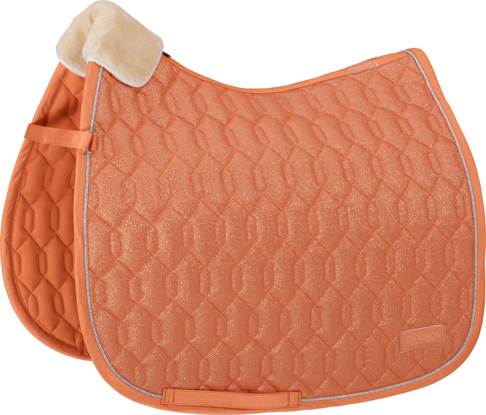 Eskadron Classic SS22 Glitter Mesh Saddle-pad - Soft Peach