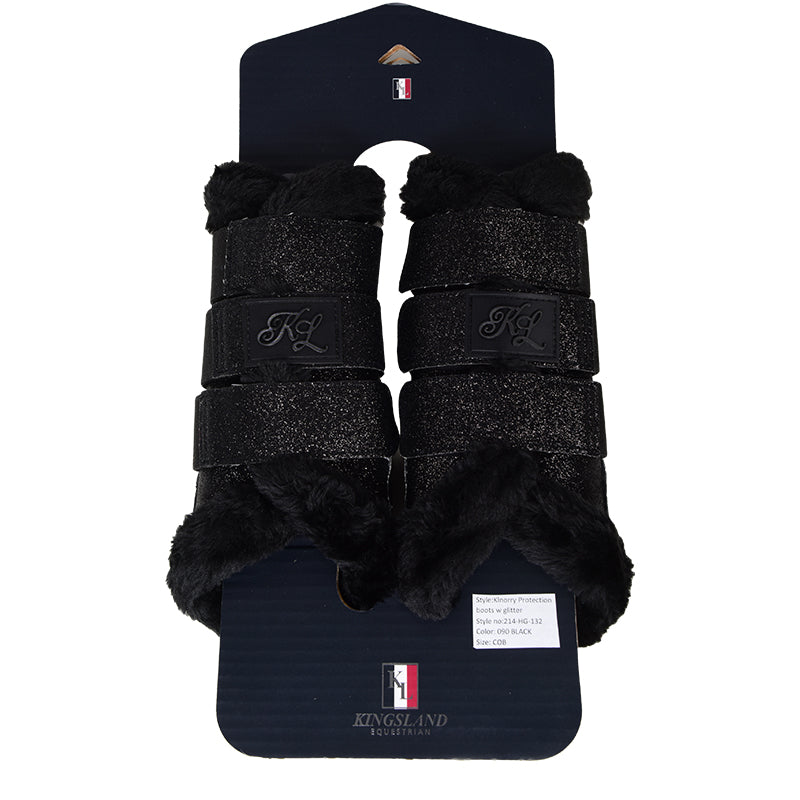 Kingsland Norry Faux Edge Glitter Brushing Boots - Black